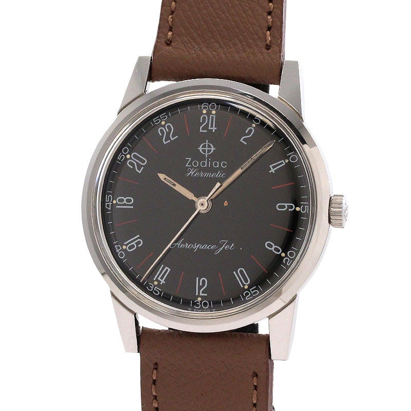 【中古】ZODIAC HERMETIC AEROSPACE JET BLACK MIRROR DIAL ゾディアック ハーメティック エアロスペース ジェット ブラックミラーダイヤル 758