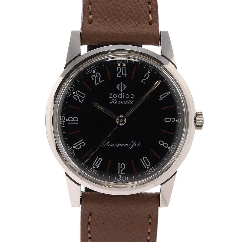 【中古】ZODIAC HERMETIC AEROSPACE JET BLACK MIRROR DIAL ゾディアック ハーメティック エアロスペース ジェット ブラックミラーダイヤル 758