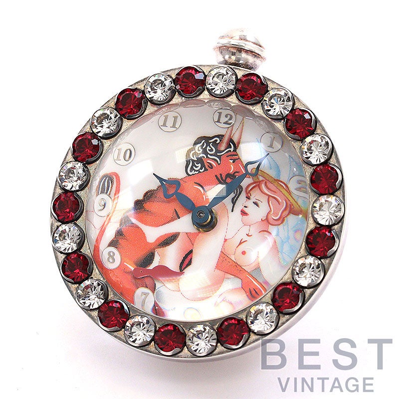 【中古】CORUM THE HOURS OF LOVE EROTIC DESK CLOCK SMALL MODEL コルム アワーズ・オブ・ラブ エロティック デスククロック スモールモデル -