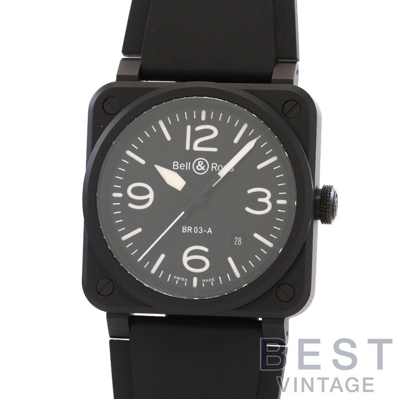 【中古】BELL & ROSS BR-03 BLACK MATTE ベル&ロス BR-03 ブラック マット BR03A-BL-CE/SRB
