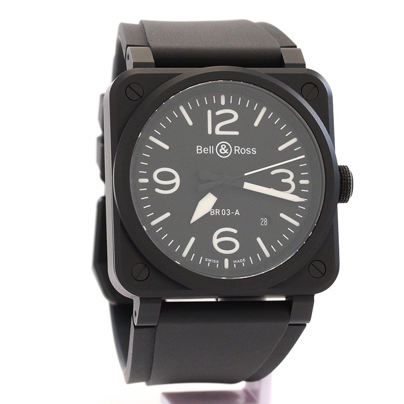 【中古】BELL & ROSS BR-03 BLACK MATTE ベル&ロス BR-03 ブラック マット BR03A-BL-CE/SRB