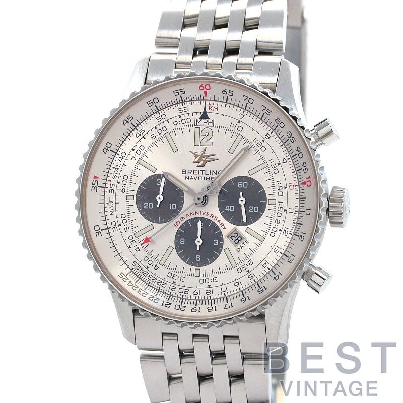 【中古】BREITLING NAVITIMER 50TH ANNIVERSARY ブライトリング ナビタイマー 50周年記念モデル A4132213/E505/741A (A412E05NP)