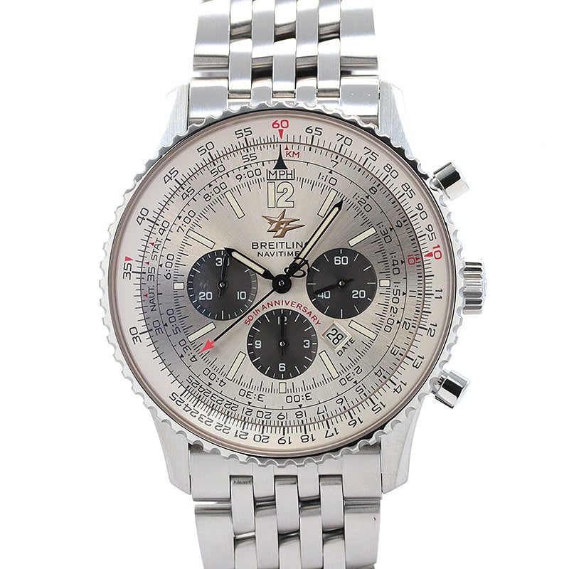 【中古】BREITLING NAVITIMER 50TH ANNIVERSARY ブライトリング ナビタイマー 50周年記念モデル A4132213/E505/741A (A412E05NP)