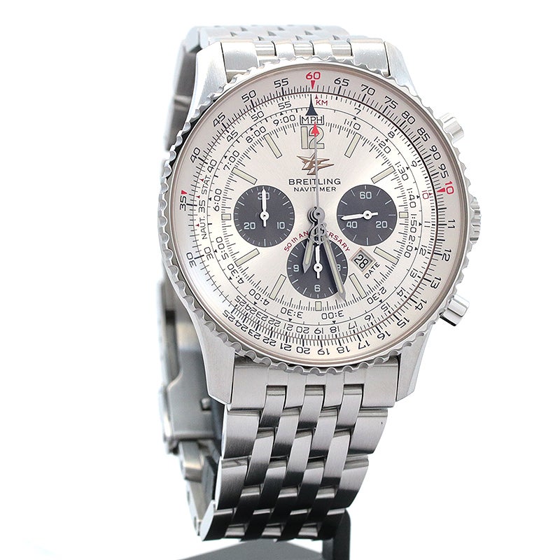 【中古】BREITLING NAVITIMER 50TH ANNIVERSARY ブライトリング ナビタイマー 50周年記念モデル A4132213/E505/741A (A412E05NP)