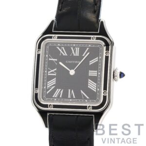【中古】CARTIER SANTOS-DUMONT LARGE MODEL BLACK LACQUER カルティエ サントス デュモン LM ブラックラッカー WSSA0046