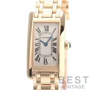 【中古】CARTIER TANK AMERICAINE SMALL MODEL カルティエ タンク アメリカン SM W26015K2