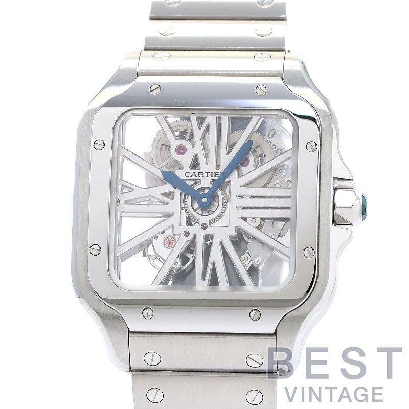 【中古】CARTIER SANTOS DE CARTIER SKELETON LARGE MODEL カルティエ サントス ドゥ カルティエ スケルトン LM WHSA0015