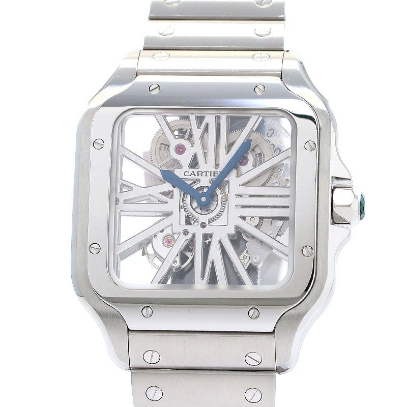 【中古】CARTIER SANTOS DE CARTIER SKELETON LARGE MODEL カルティエ サントス ドゥ カルティエ スケルトン LM WHSA0015