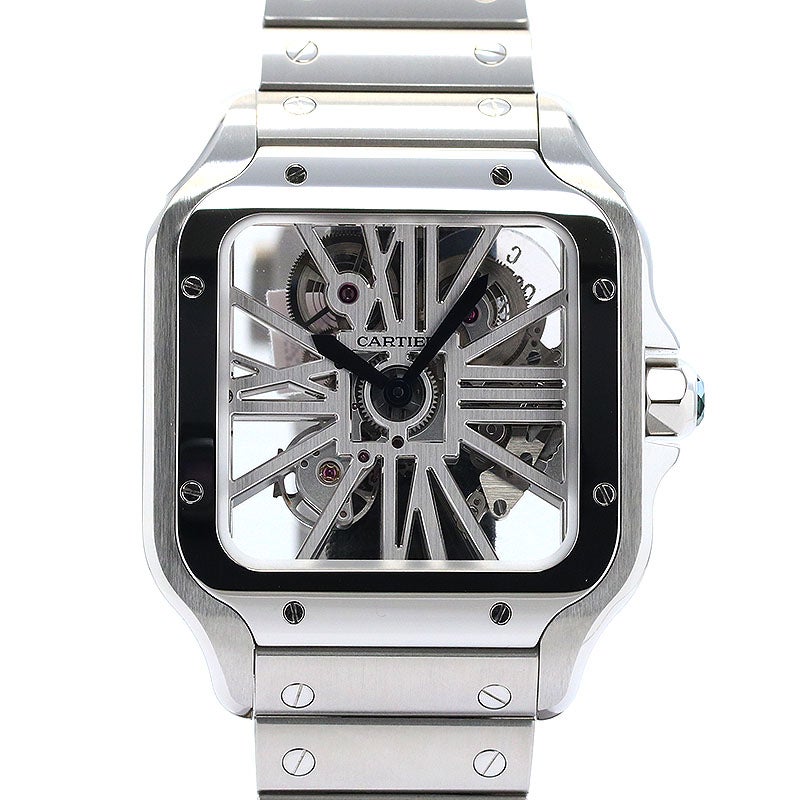 【中古】CARTIER SANTOS DE CARTIER SKELETON LARGE MODEL カルティエ サントス ドゥ カルティエ スケルトン LM WHSA0015