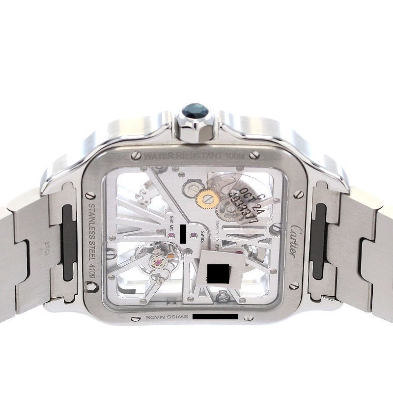【中古】CARTIER SANTOS DE CARTIER SKELETON LARGE MODEL カルティエ サントス ドゥ カルティエ スケルトン LM WHSA0015