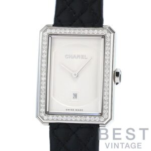 【中古】CHANEL BOY FRIEND WATCH MEDIUM VERSION シャネル ボーイフレンド ミディアムモデル H6402